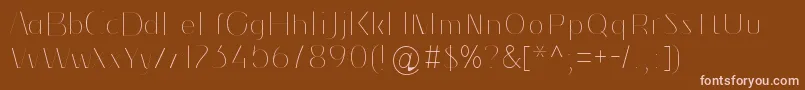 SlimSlim-Schriftart – Rosa Schriften auf braunem Hintergrund
