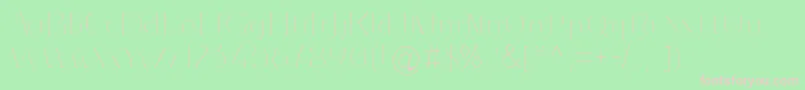 フォントSlimSlim – 緑の背景にピンクのフォント