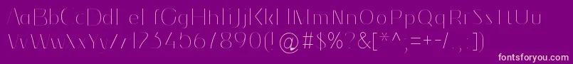SlimSlim Font – Pink Fonts on Purple Background