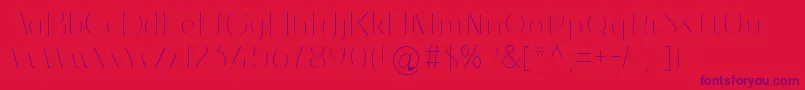 SlimSlim Font – Purple Fonts on Red Background