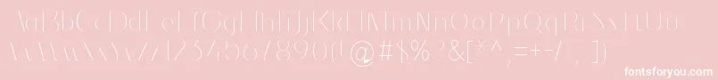 SlimSlim-Schriftart – Weiße Schriften auf rosa Hintergrund