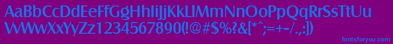 SalzburgMedium Font – Blue Fonts on Purple Background