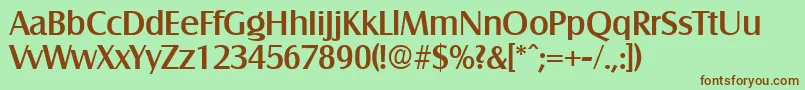 SalzburgMedium-fontti – ruskeat fontit vihreällä taustalla