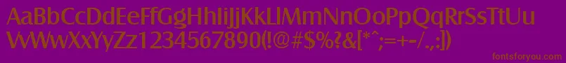 SalzburgMedium-fontti – ruskeat fontit violetilla taustalla