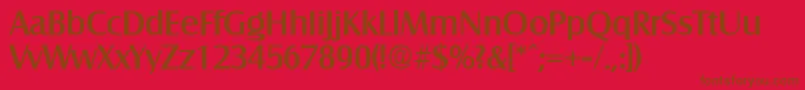 フォントSalzburgMedium – 赤い背景に茶色の文字