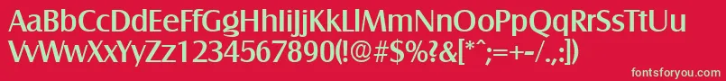 SalzburgMedium Font – Green Fonts on Red Background