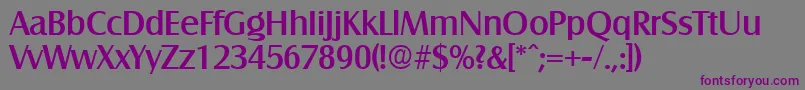 SalzburgMedium Font – Purple Fonts on Gray Background