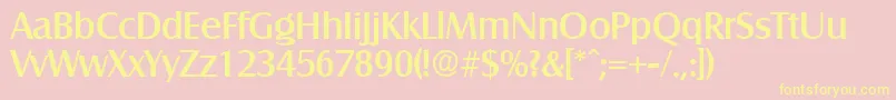SalzburgMedium Font – Yellow Fonts on Pink Background