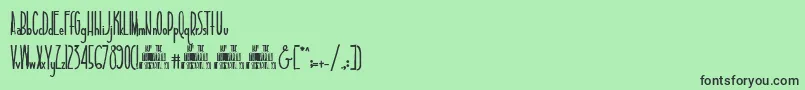 TallAndSlim Font – Black Fonts on Green Background