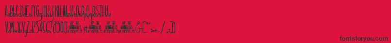 TallAndSlim-Schriftart – Schwarze Schriften auf rotem Hintergrund