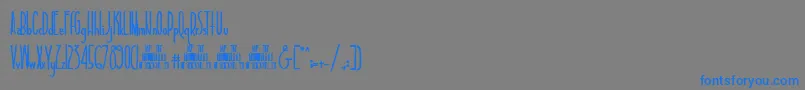 TallAndSlim Font – Blue Fonts on Gray Background
