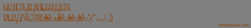 TallAndSlim Font – Brown Fonts on Gray Background
