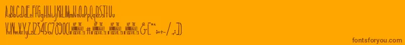 TallAndSlim Font – Brown Fonts on Orange Background