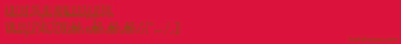 TallAndSlim Font – Brown Fonts on Red Background
