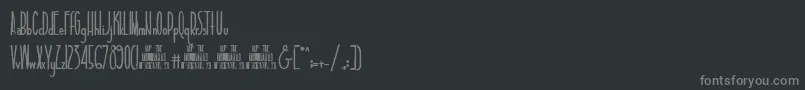 TallAndSlim Font – Gray Fonts on Black Background