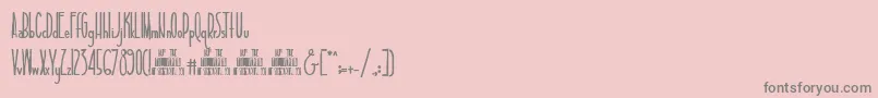 TallAndSlim Font – Gray Fonts on Pink Background