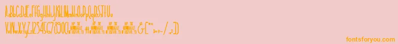 TallAndSlim Font – Orange Fonts on Pink Background