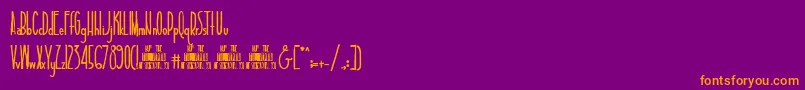 TallAndSlim Font – Orange Fonts on Purple Background