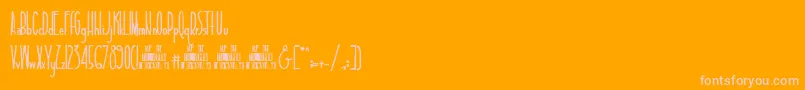 TallAndSlim Font – Pink Fonts on Orange Background
