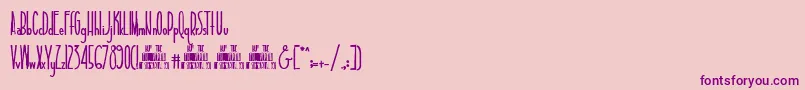 TallAndSlim Font – Purple Fonts on Pink Background