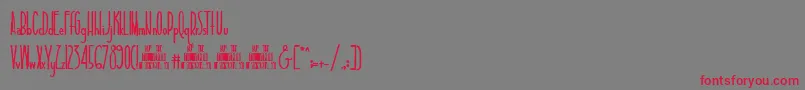 TallAndSlim Font – Red Fonts on Gray Background
