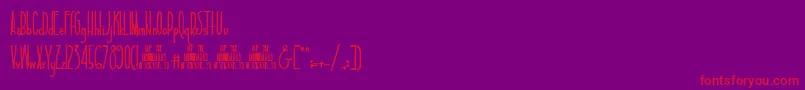 TallAndSlim Font – Red Fonts on Purple Background