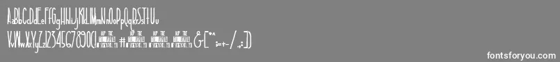 TallAndSlim Font – White Fonts on Gray Background