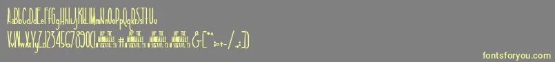 TallAndSlim Font – Yellow Fonts on Gray Background