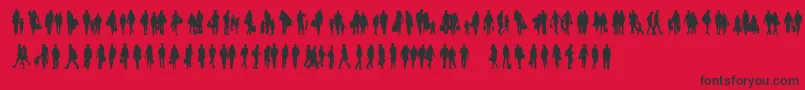Townsfolk Font – Black Fonts on Red Background