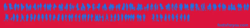 Townsfolk Font – Blue Fonts on Red Background