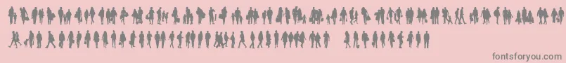 Townsfolk Font – Gray Fonts on Pink Background
