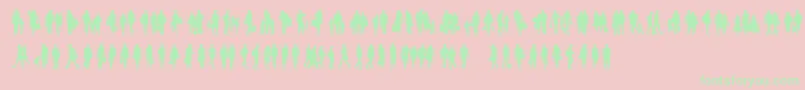 Шрифт Townsfolk – зелёные шрифты на розовом фоне