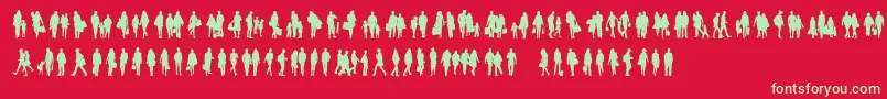 Townsfolk Font – Green Fonts on Red Background