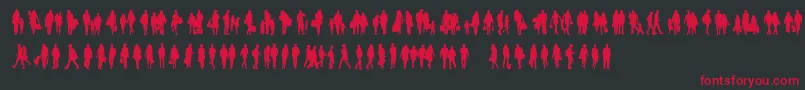 Townsfolk Font – Red Fonts on Black Background
