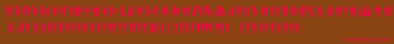 Townsfolk Font – Red Fonts on Brown Background