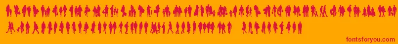 Townsfolk Font – Red Fonts on Orange Background