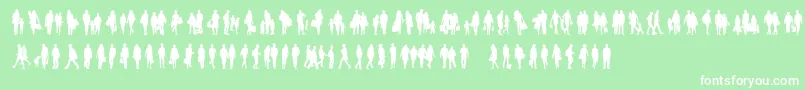 Townsfolk Font – White Fonts on Green Background