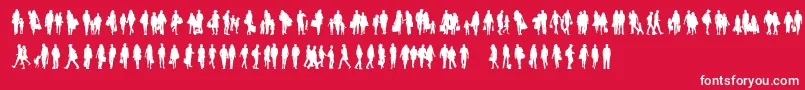 Townsfolk Font – White Fonts on Red Background