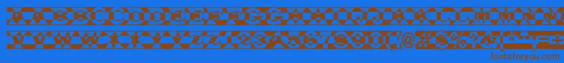 LatinotitulpldcRegular Font – Brown Fonts on Blue Background