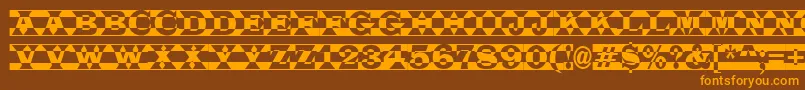 LatinotitulpldcRegular Font – Orange Fonts on Brown Background