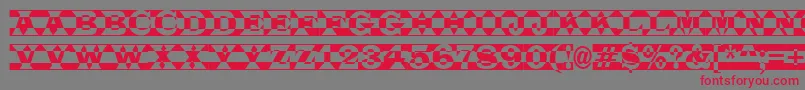 LatinotitulpldcRegular Font – Red Fonts on Gray Background