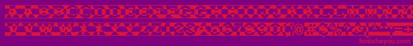 LatinotitulpldcRegular Font – Red Fonts on Purple Background