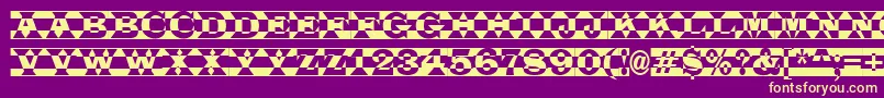LatinotitulpldcRegular Font – Yellow Fonts on Purple Background