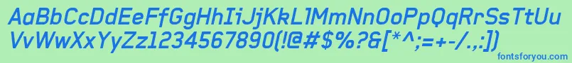 BaksheeshBolditalic Font – Blue Fonts on Green Background