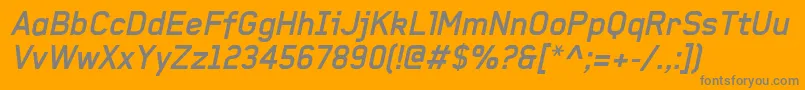 BaksheeshBolditalic Font – Gray Fonts on Orange Background