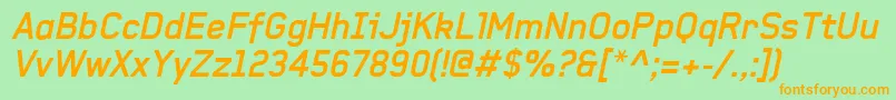 BaksheeshBolditalic Font – Orange Fonts on Green Background