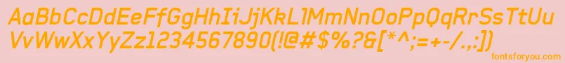 BaksheeshBolditalic Font – Orange Fonts on Pink Background