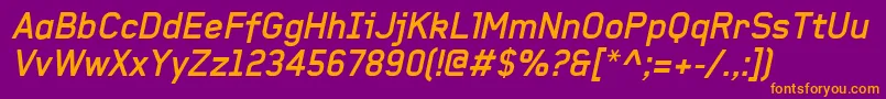 BaksheeshBolditalic Font – Orange Fonts on Purple Background