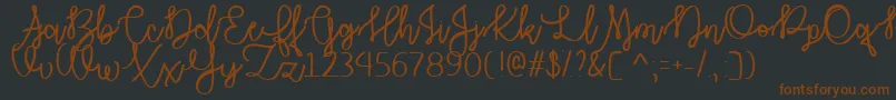 AutumnMoonTtf Font – Brown Fonts on Black Background