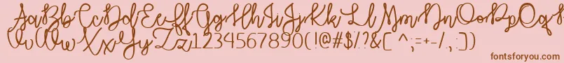 AutumnMoonTtf Font – Brown Fonts on Pink Background